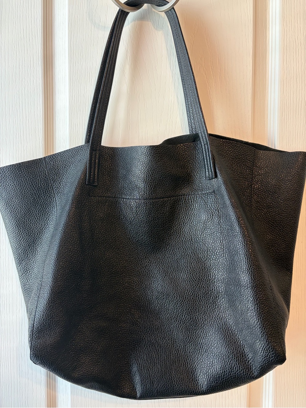 Kurt Geiger Black Leather Tote with Gold Hardware - Picture 2 of 13